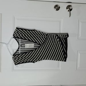 Bebe Black and gold Detailed Striped Wrap Knitted Vest/Top Size XS